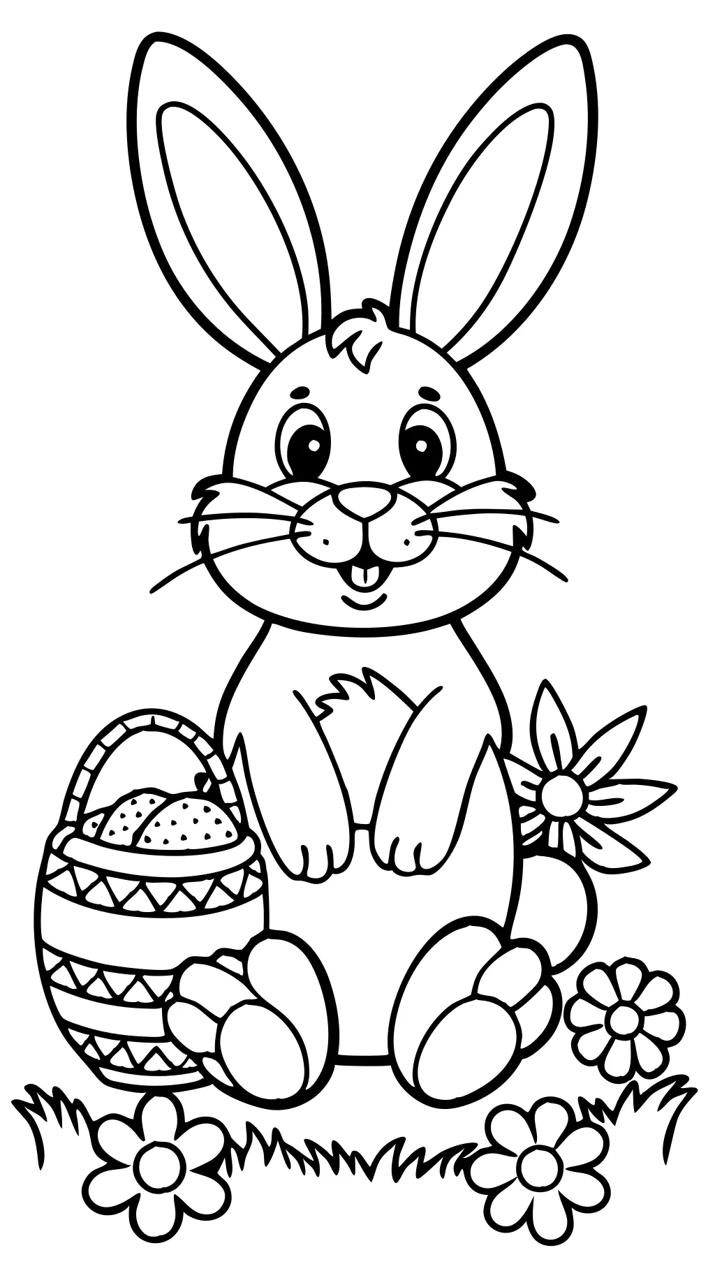 easter bunny coloring book pages